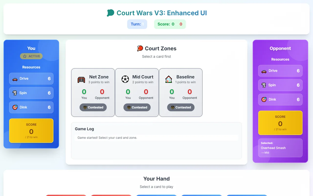 Court Wars v3 — Enhanced interface skin