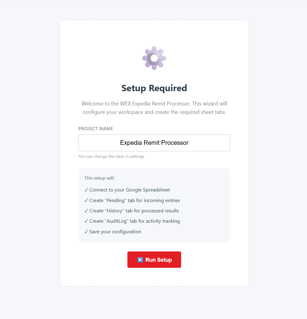 Expedia Setup Wizard